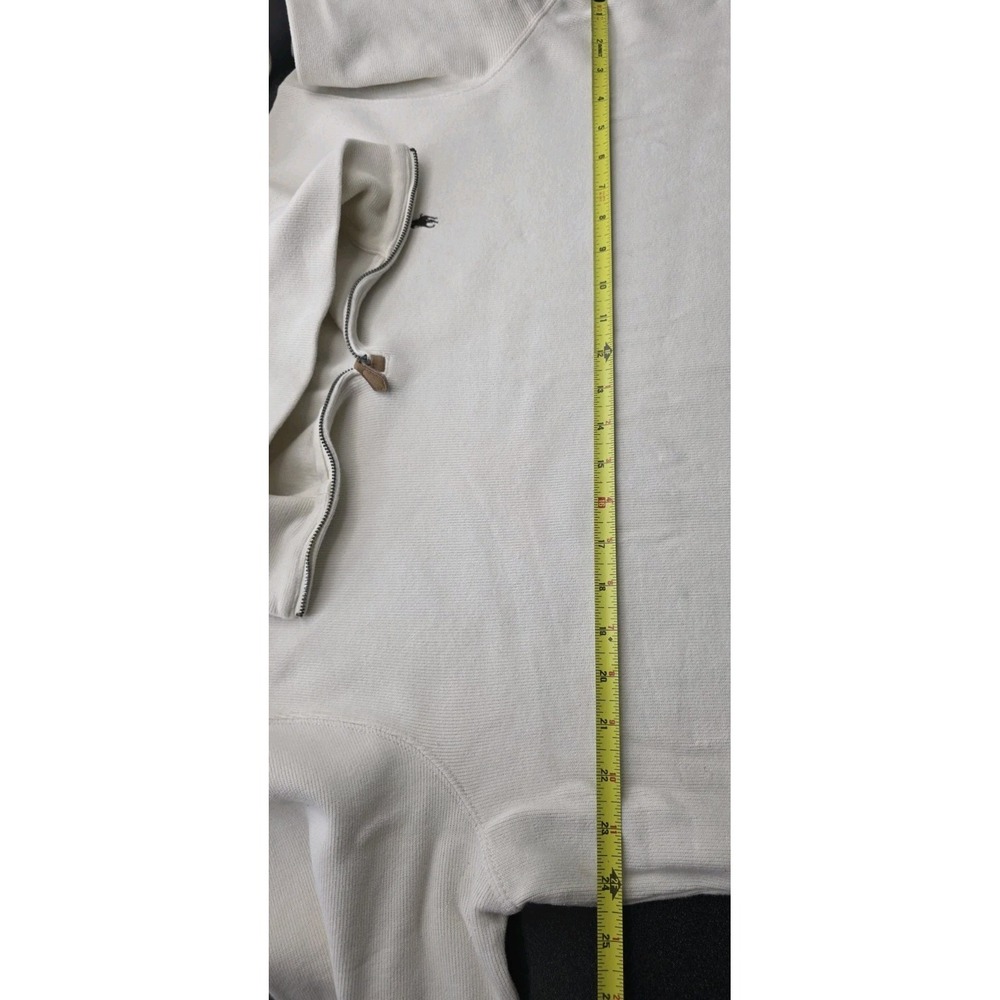 Polo Ralph Lauren Men XL Beige Cotton Knit 1/4 Zip Mock Neck Sweater Pullover - Picture 4 of 6